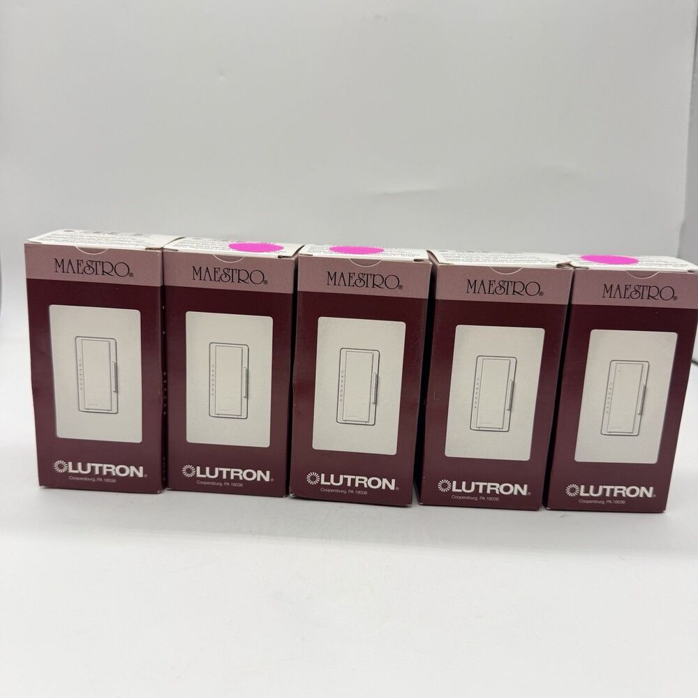 6 Lutron Maestro MALV-600-WH 600VA Magnetic Low Voltage Dimmer White